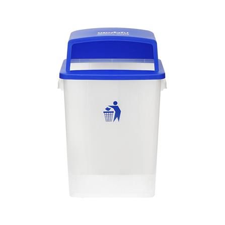 ถังขยะเหลี่ยม ฝาช่องทิ้งแยกประเภท ACCO 60 ลิตร สีน้ำเงิน/ใส_1