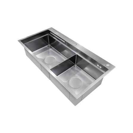 ซิงค์ฝัง 2 หลุม + ก๊อกซิงค์ AXIA EXPERTISE 5438 SILVER + NIAGARA MATTE SATIN_1