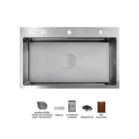 ซิงค์ฝัง 1 หลุม + ก๊อกซิงค์ AXIA EXPERTISE 8250 SILVER + NIAGARA MATTE SATIN_0