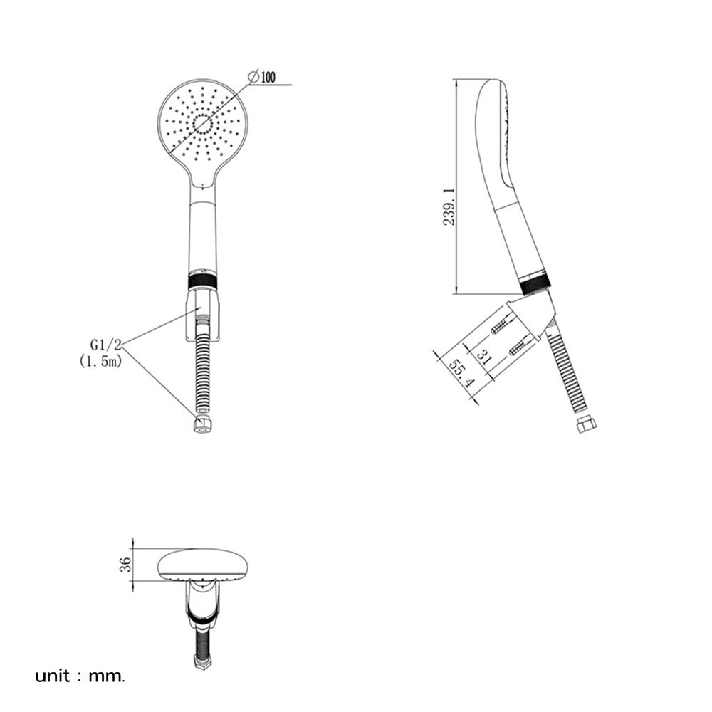 ฝักบัวสายอ่อน AMERICAN STANDARD A-5273-WIZ