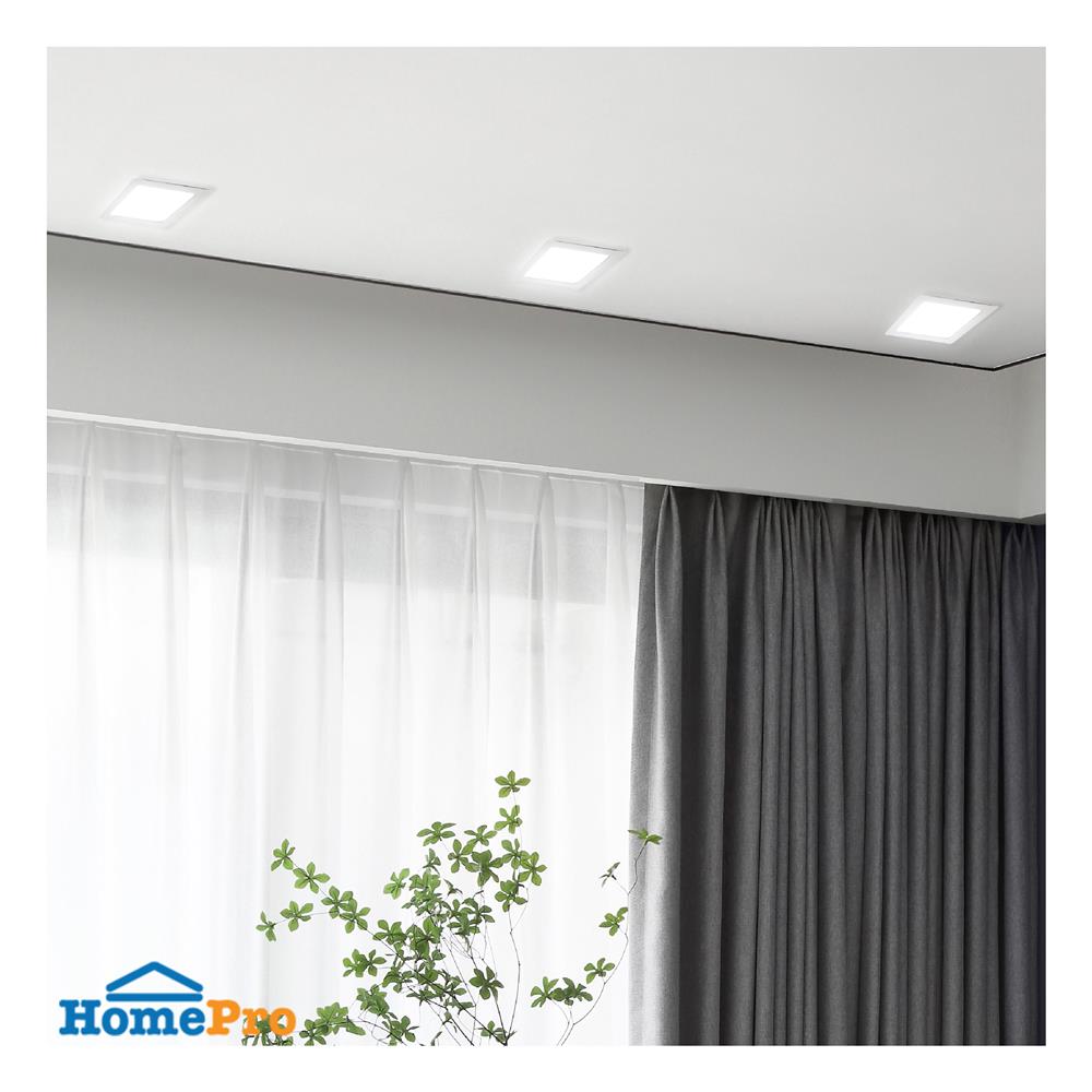 ดาวน์ไลท์ LED NAGAS DL-S 12 วัตต์ เดย์ไลท์ อะลูมิเนียม/พลาสติก สีขาว 4 นิ้ว เหลี่ยม