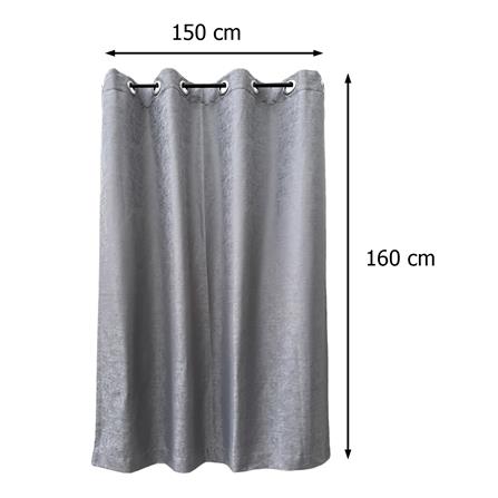 ผ้าม่าน EYELET HOME LIVING STYLE ELLA UV 150x160 ซม. สีเทา_5