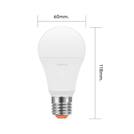 หลอด LED LAMPTAN A60 BULB 13 วัตต์ COOL WHITE E27 (แพ็ก 4 ชิ้น)_4
