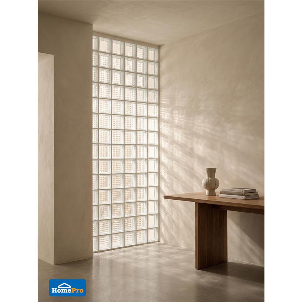 อิฐแก้ว 19x19x8 ซม. JING HUA คริสตัลพาราเรล สีใส