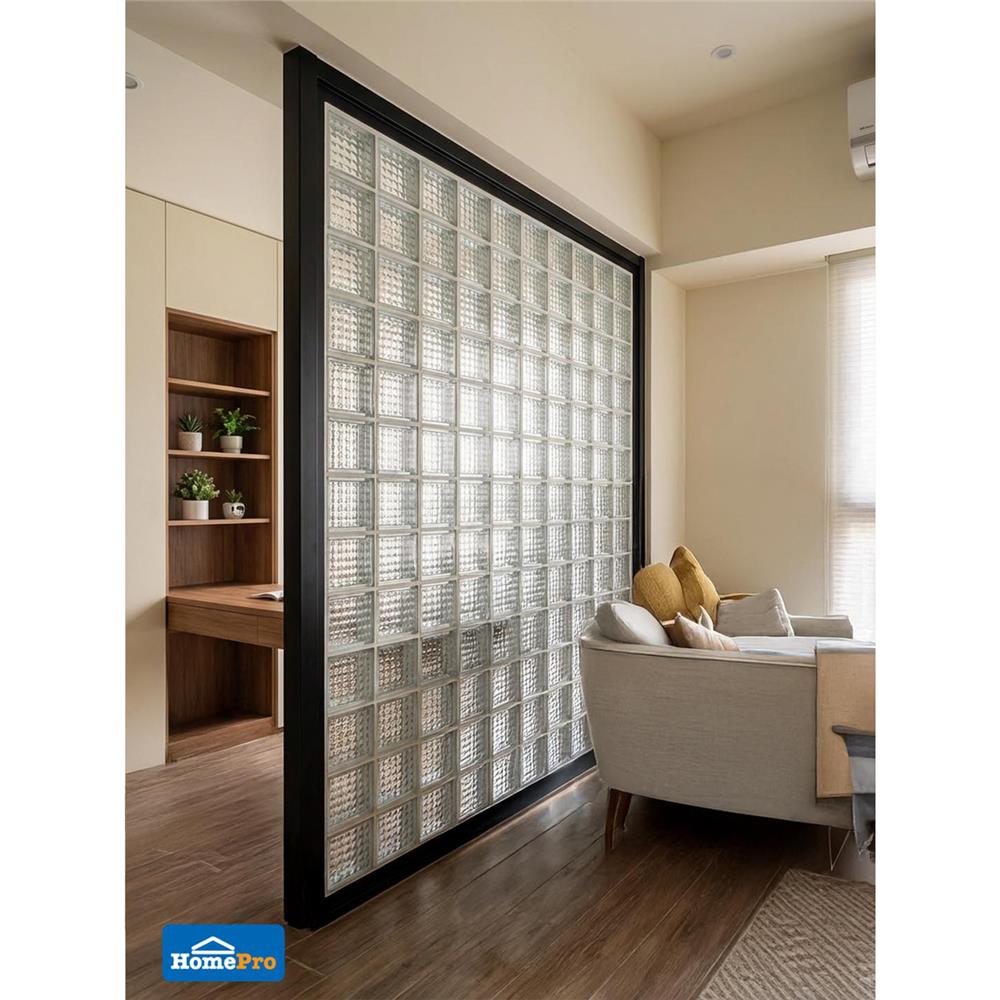 อิฐแก้ว 19x19x8 ซม. JING HUA คริสตัลพาราเรล สีใส