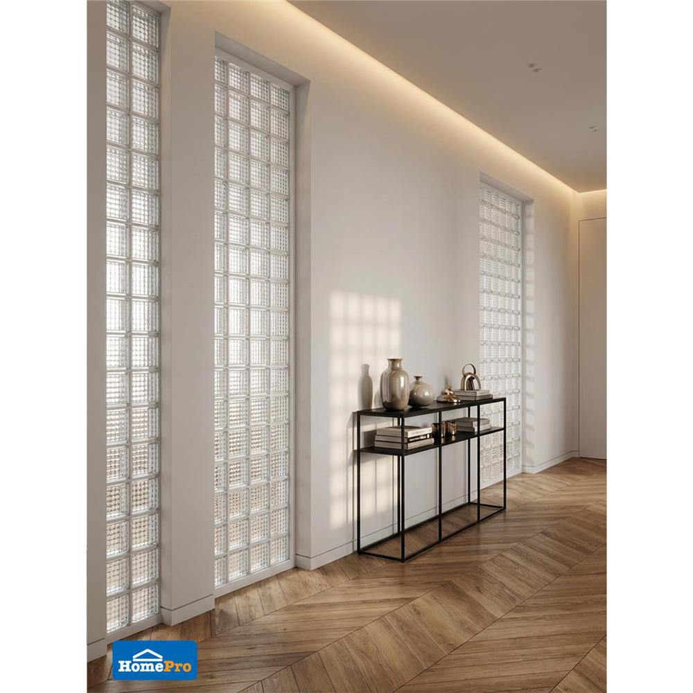 อิฐแก้ว 19x19x8 ซม. JING HUA คริสตัลพาราเรล สีใส