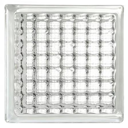 อิฐแก้ว 19x19x8 ซม. JING HUA คริสตัลพาราเรล สีใส_0