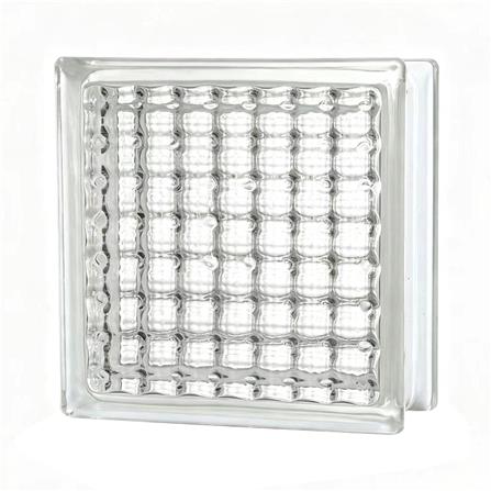 อิฐแก้ว 19x19x8 ซม. JING HUA คริสตัลพาราเรล สีใส_1