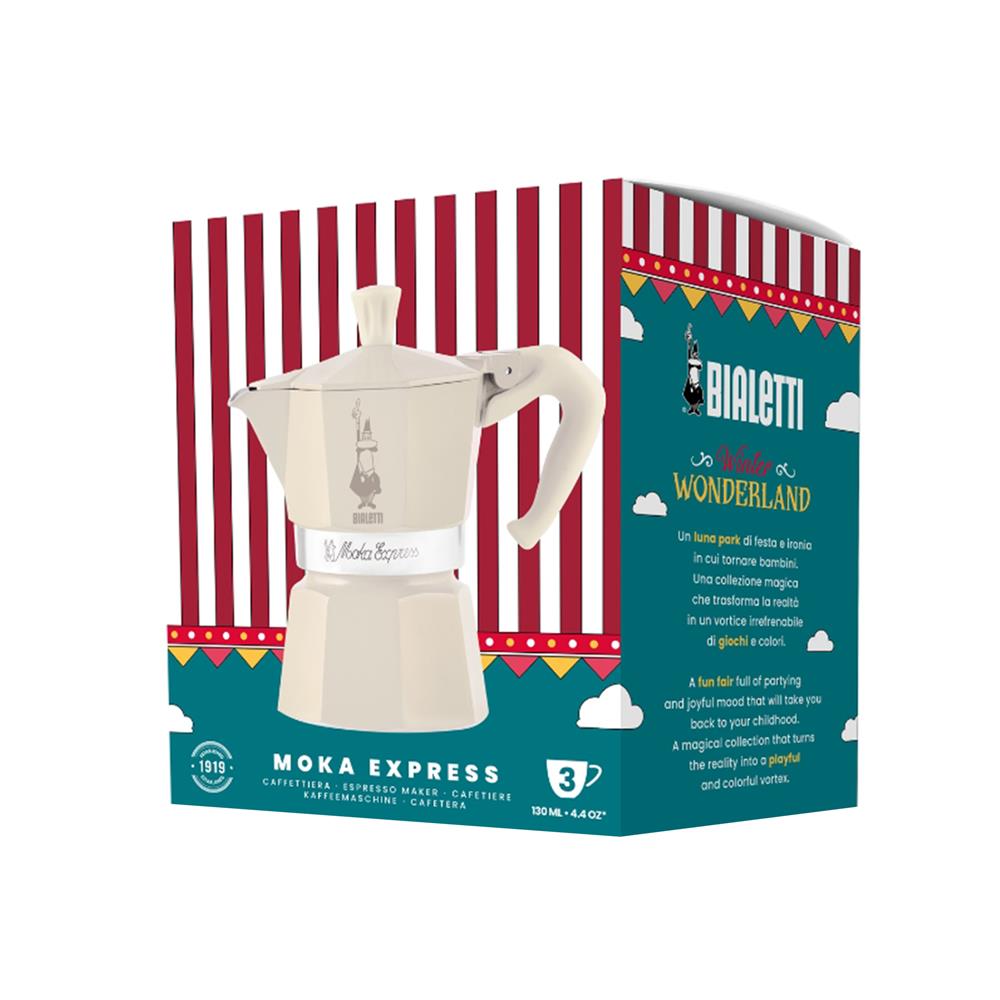 หม้อต้มกาแฟ BIALETTI MOKA WINTER WONDERLAND CREAM 3 ถ้วย