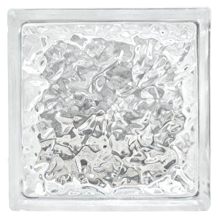 อิฐแก้ว 19x19x8 ซม. JING HUA ไอซ์ คริสตัล สีใส_0