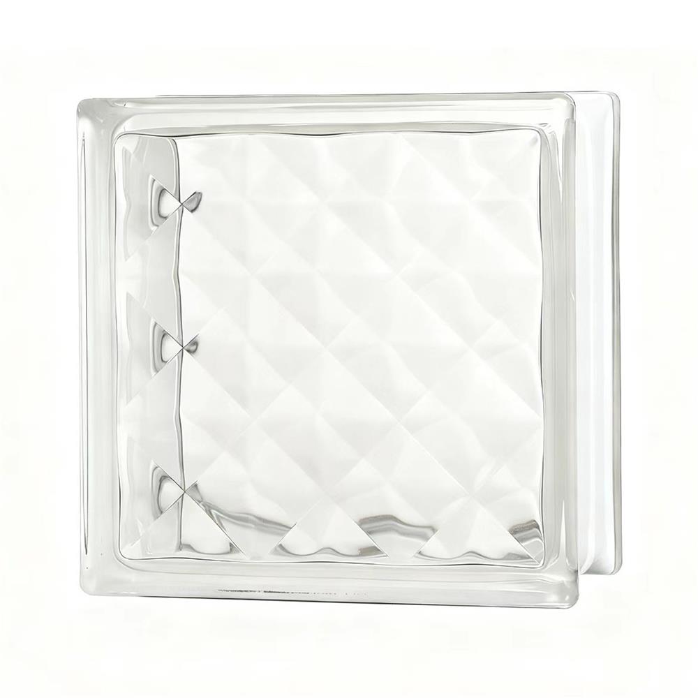 อิฐแก้ว 19x19x8 ซม. JING HUA จีเวล สีใส