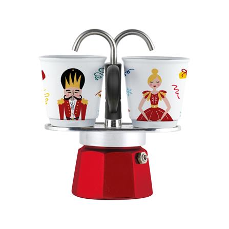 หม้อต้มกาแฟ BIALETTI MINI EXPRESS RED SCHIACCIANOCI SET 2 ถ้วย_0