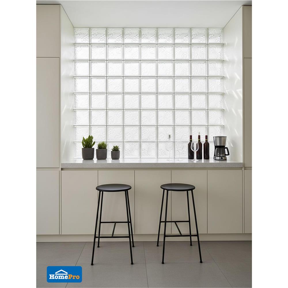 อิฐแก้ว 19x19x8 ซม. JING HUA ซีเวฟ สีใส