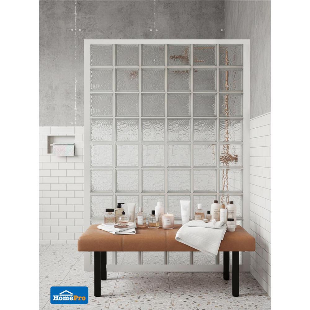 อิฐแก้ว 19x19x8 ซม. JING HUA ซีเวฟ สีใส