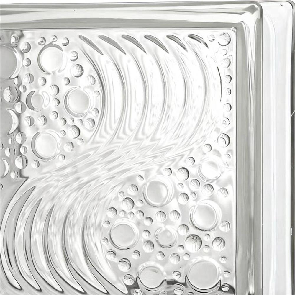 อิฐแก้ว 19x19x8 ซม. JING HUA ซีเวฟ สีใส