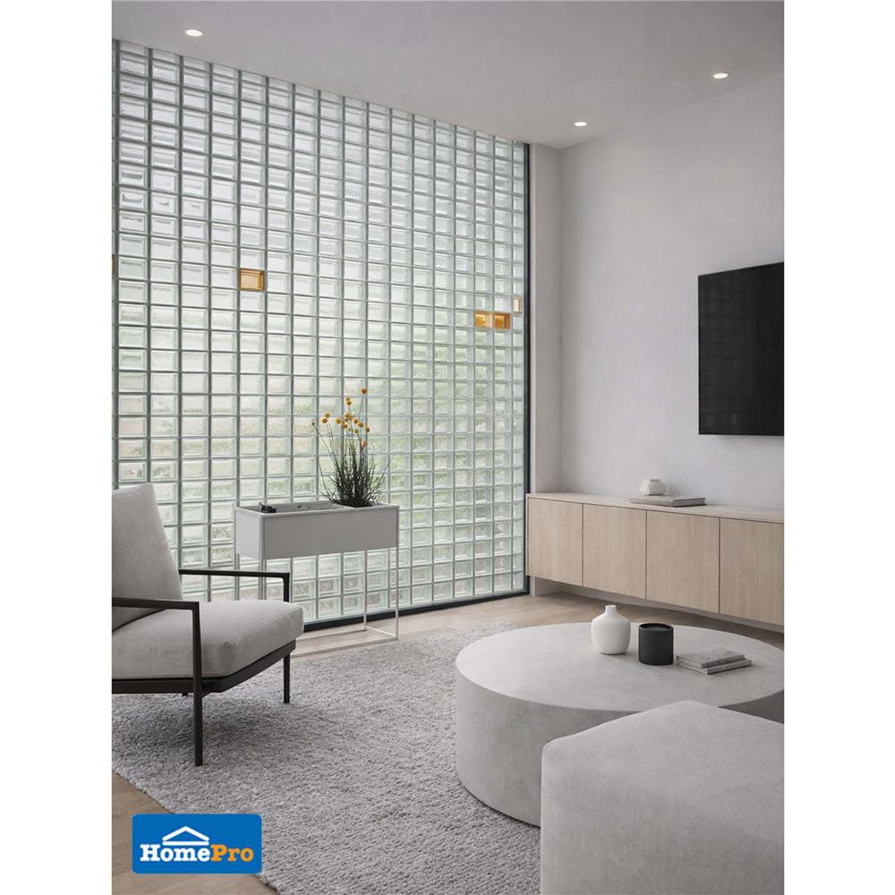 อิฐแก้ว 19x9x8 ซม. JING HUA ไอซ์ คริสตัล สีใส