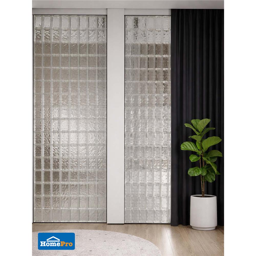 อิฐแก้ว 19x9x8 ซม. JING HUA ไอซ์ คริสตัล สีใส