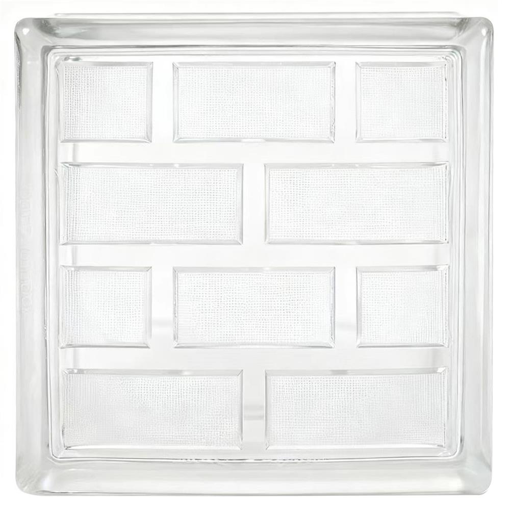 อิฐแก้ว 19x19x8 ซม. JING HUA บริค เจม สีใส