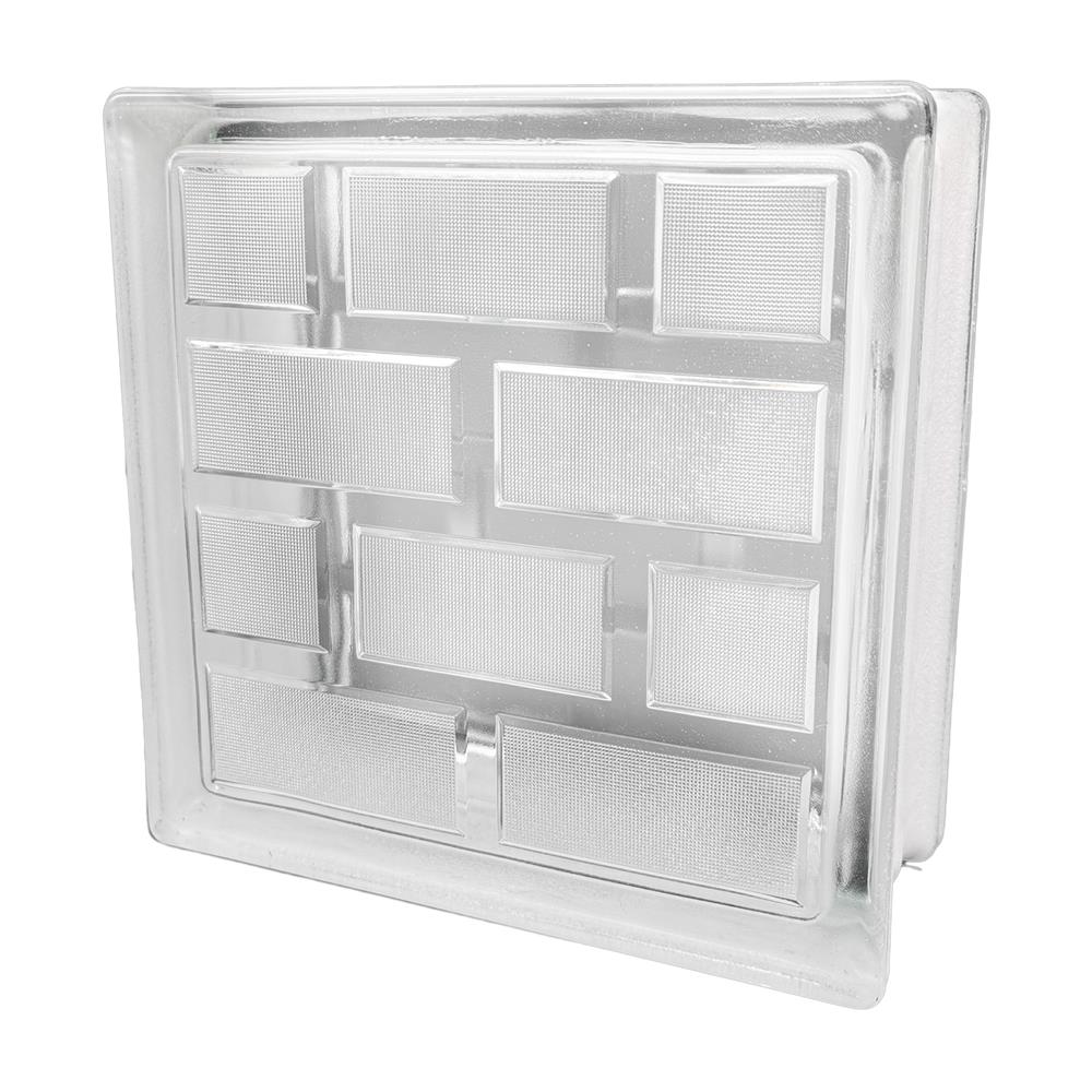 อิฐแก้ว 19x19x8 ซม. JING HUA บริค เจม สีใส