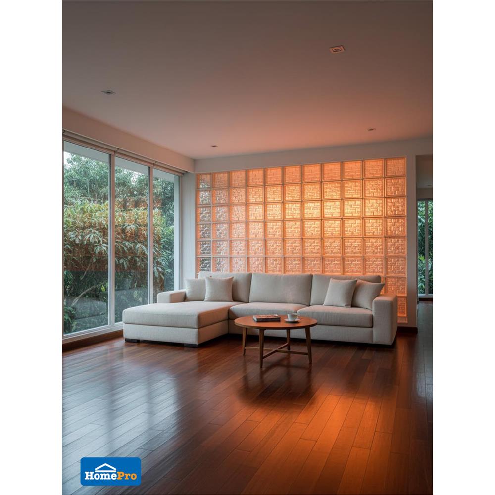 อิฐแก้ว 19x19x8 ซม. JING HUA บริค เจม สีใส