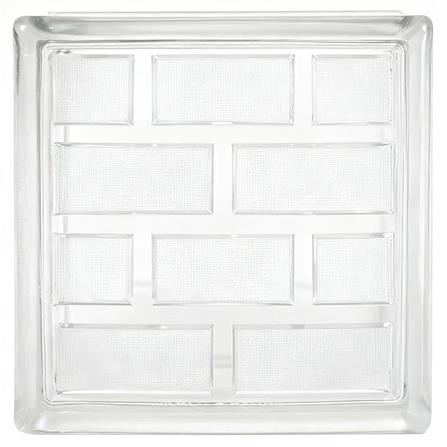 อิฐแก้ว 19x19x8 ซม. JING HUA บริค เจม สีใส_0