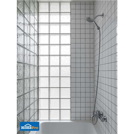 อิฐแก้ว 19x19x8 ซม. JING HUA ไอซ์ฟลาวเวอร์ สีใส_3