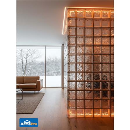 อิฐแก้ว 19x19x8 ซม. JING HUA ไอซ์ฟลาวเวอร์ สีใส_6