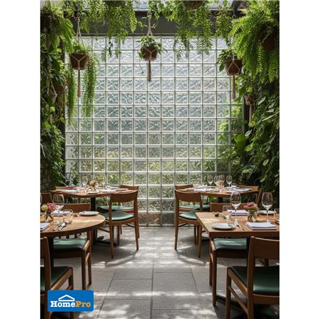 อิฐแก้ว 19x19x8 ซม. JING HUA ไอซ์ฟลาวเวอร์ สีใส_7