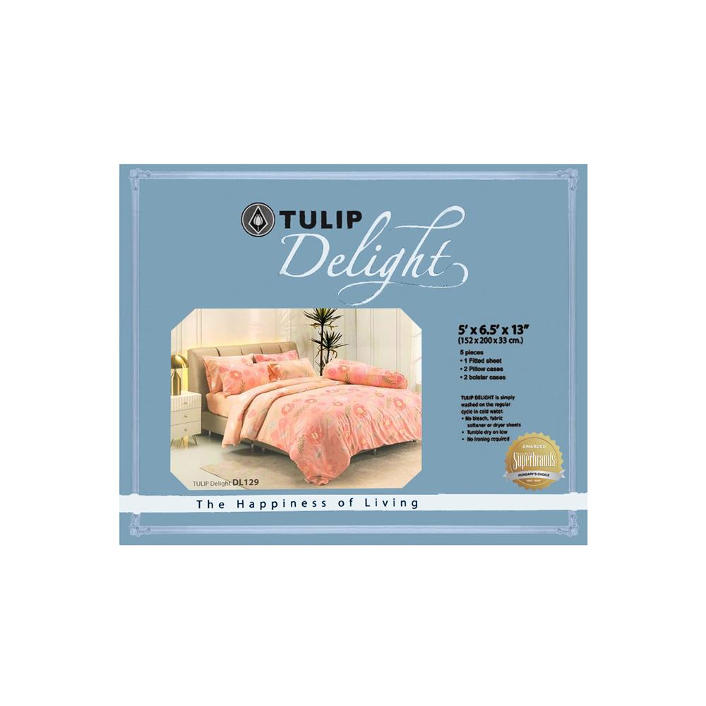 ชุดผ้าปูที่นอน 5 ฟุต (ชุด 5 ชิ้น) TULIP DELIGHT 60013-DL129