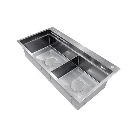 ซิงค์ฝัง 2 หลุม + ก๊อกซิงค์ AXIA EXPERTISE 5438 SILVER + NIAGARA GUN METAL_2