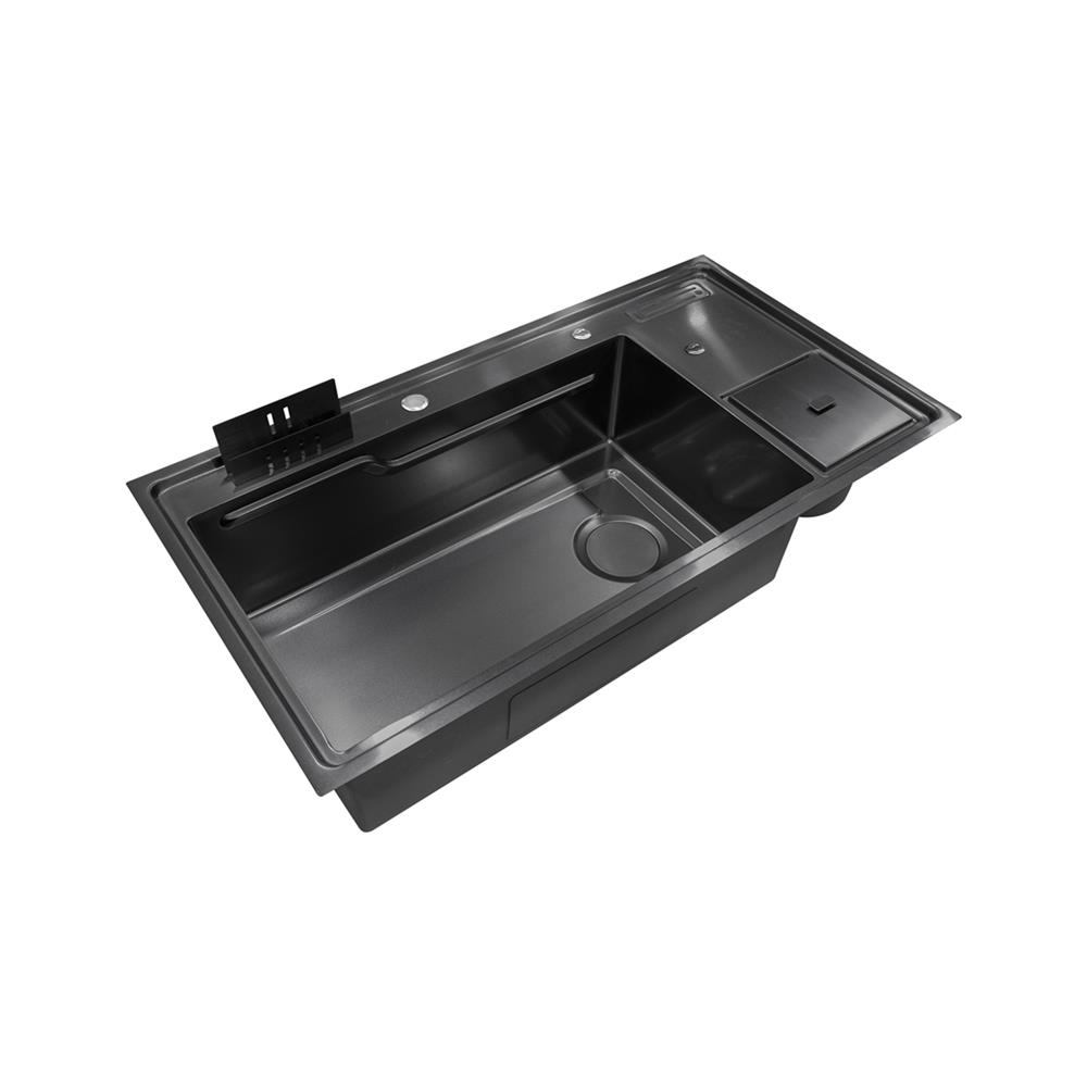 ซิงค์ฝัง 1 หลุม + ก๊อกซิงค์ AXIA EXPERTISE 10050 DB BLACK + NIAGARA GUN METAL