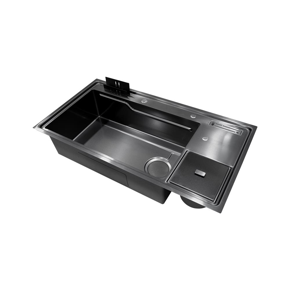 ซิงค์ฝัง 1 หลุม + ก๊อกซิงค์ AXIA EXPERTISE 10050 DB BLACK + NIAGARA GUN METAL