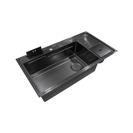 ซิงค์ฝัง 1 หลุม + ก๊อกซิงค์ AXIA EXPERTISE 10050 DB BLACK + NIAGARA GUN METAL_1