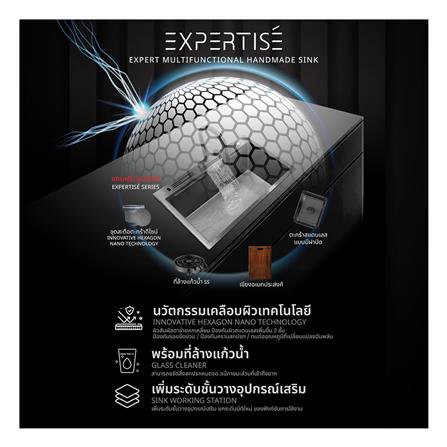 ซิงค์ฝัง 1 หลุม + ก๊อกซิงค์ AXIA EXPERTISE 8250 BLACK + NIAGARA MATTE SATIN_4