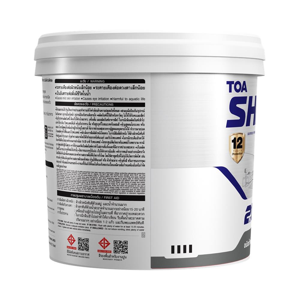 สีน้ำทาฝ้า ชนิดด้านพิเศษ TOA SHIELD EXPERT SUPERIOR PREMIUM 2 IN 1 E777 สีขาว 9 ลิตร