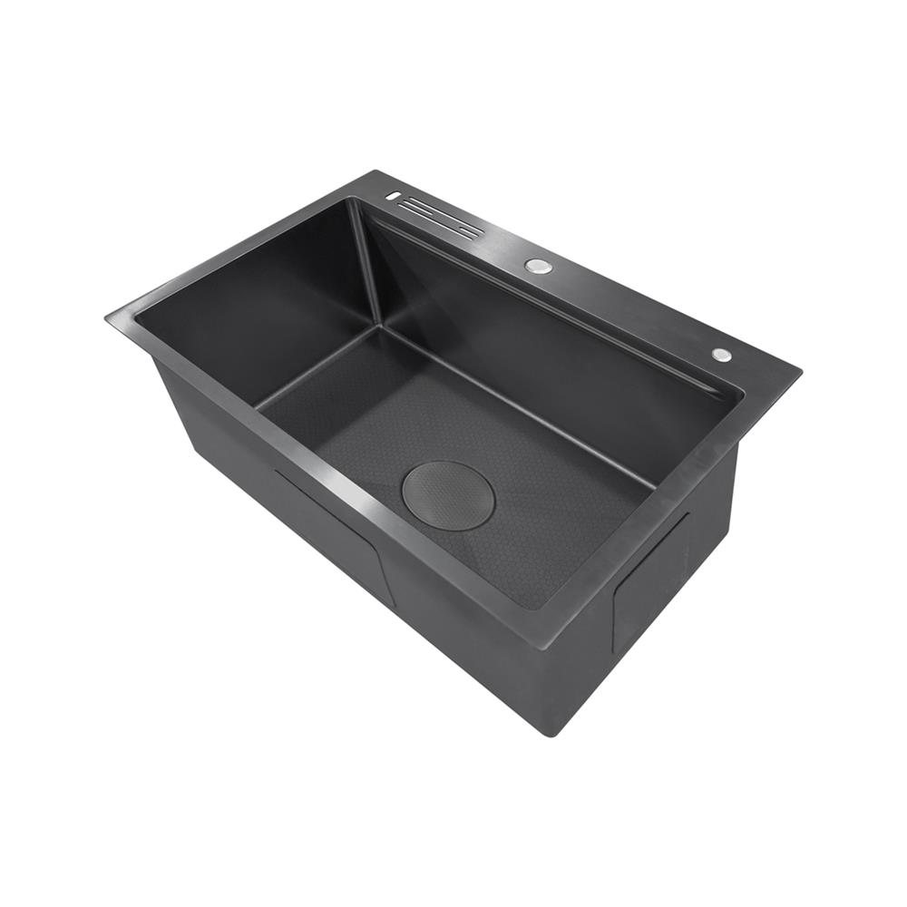 ซิงค์ฝัง 1 หลุม + ก๊อกซิงค์ AXIA EXPERTISE 8250 BLACK + NIAGARA GUN METAL