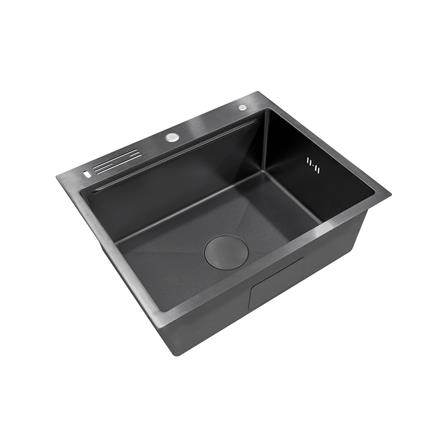 ซิงค์ฝัง 1 หลุม + ก๊อกซิงค์ AXIA EXPERTISE 6050 BLACK + NIAGARA GUN METAL_1