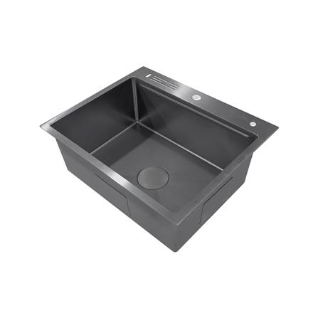 ซิงค์ฝัง 1 หลุม + ก๊อกซิงค์ AXIA EXPERTISE 6050 BLACK + NIAGARA GUN METAL_2