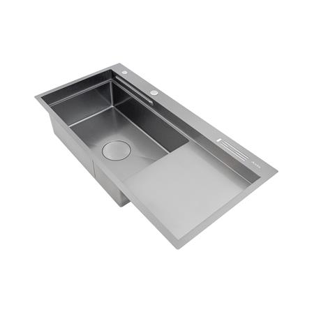 ซิงค์ฝัง 1 หลุม 1 ที่พัก + ก๊อกซิงค์ AXIA EXPERTISE 10050 SILVER + NIAGARA GUN METAL_2