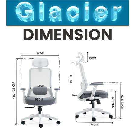 เก้าอี้สุขภาพ ERGOTREND GLACIER สีขาว_9