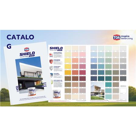 สีน้ำทาภายนอก ชนิดเนียน TOA SHIELD EXPERT SUPERIOR PREMIUM 2 IN 1 BASE A สีขาว 9 ลิตร_2