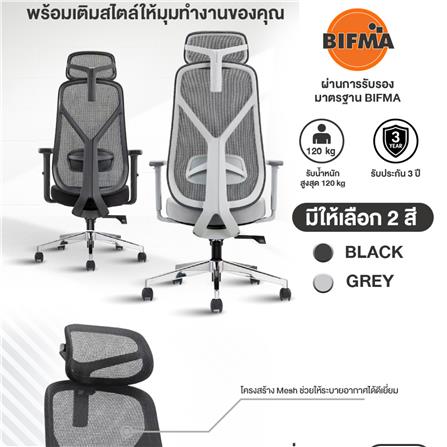 เก้าอี้สุขภาพ ERGOTREND YOO สีเทา_5