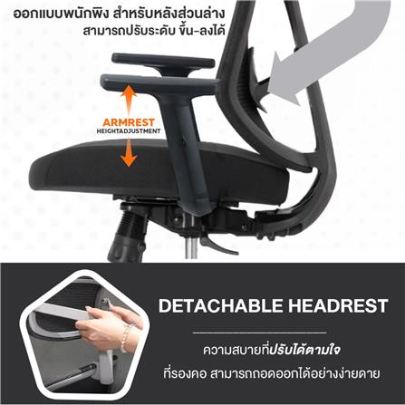 เก้าอี้สุขภาพ ERGOTREND YOO สีเทา_10