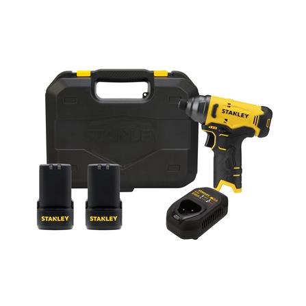 ไขควงกระแทก (พร้อมแบตเตอรี่และแท่นชาร์จ) STANLEY SCI10D2K-B1 12 โวลต์_0