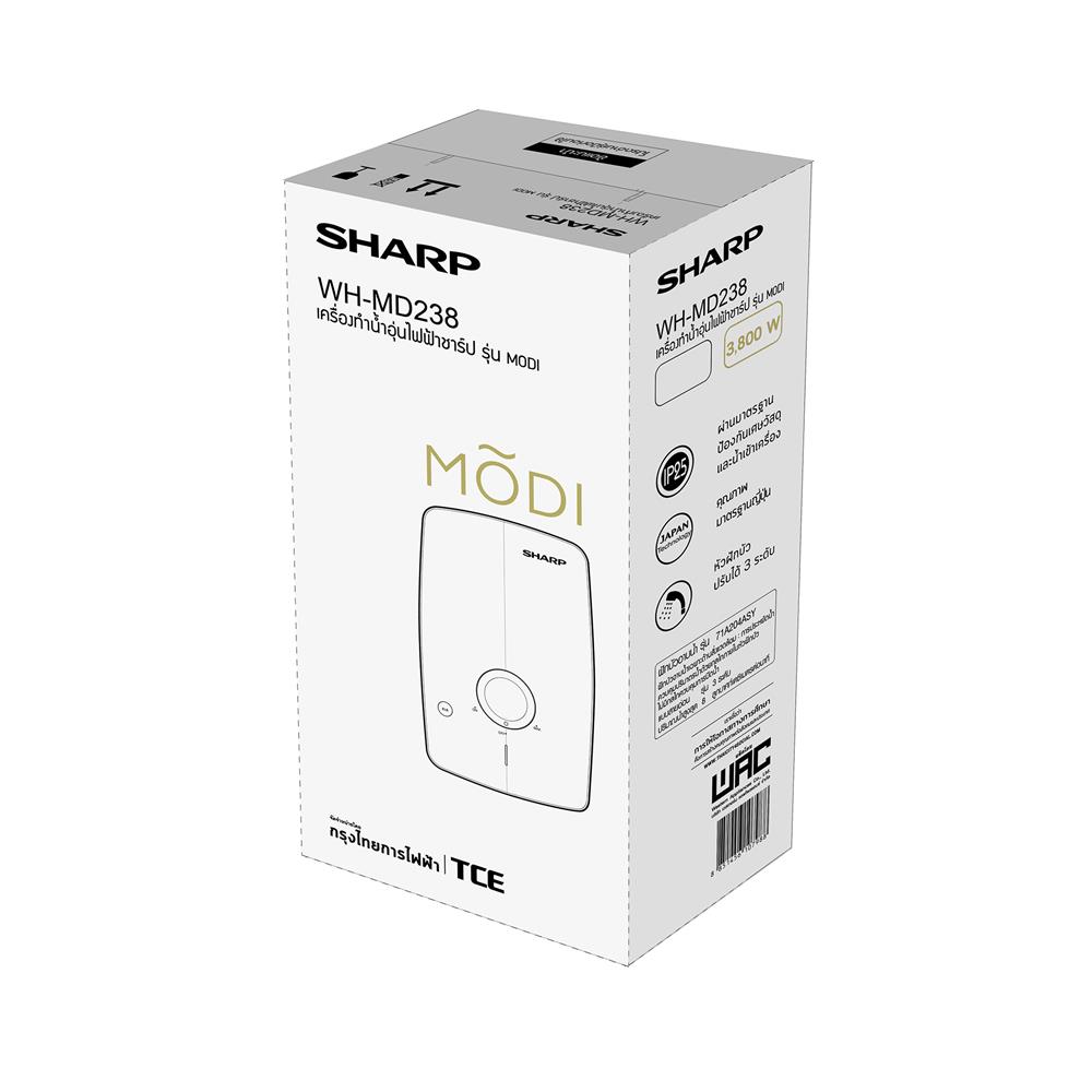 เครื่องทำน้ำอุ่น SHARP WH-MD238 3800 วัตต์ สีขาว