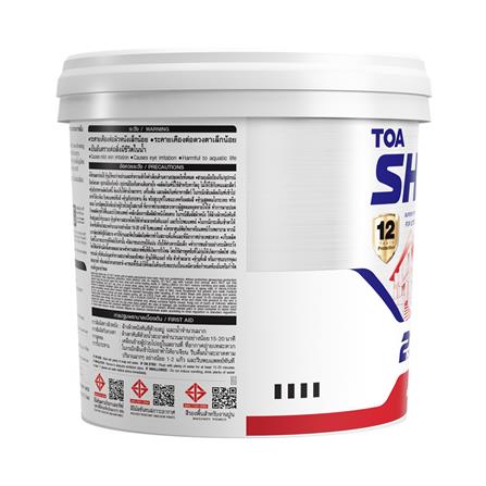 สีน้ำทาภายนอก ชนิดกึ่งเงา TOA SHIELD EXPERT SUPERIOR PREMIUM 2 IN 1 EH100 สีขาว 9 ลิตร_2
