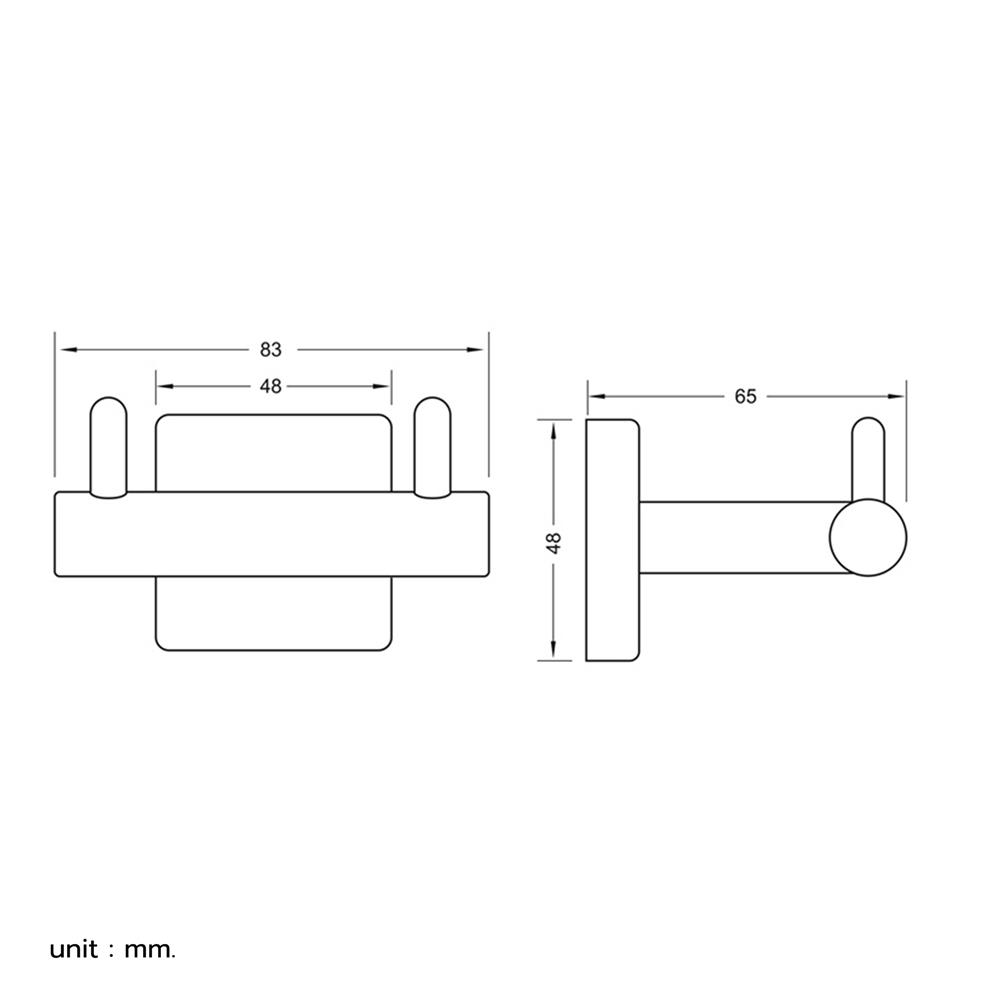 ขอแขวนผ้า RASLAND W1523-W88-MT สีสเตนเลส