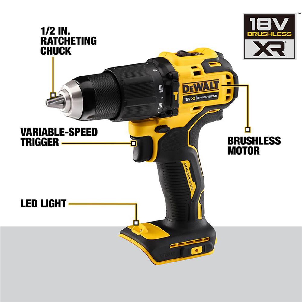 ชุดสว่านกระแทกและไขควงกระแทกไร้สาย (พร้อมแบตเตอรี่และแท่นชาร์จ) DEWALT DCK2214D2TA-B1 18 โวลต์