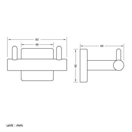 ขอแขวนผ้า RASLAND W1523-W99-SH สีโครม_6