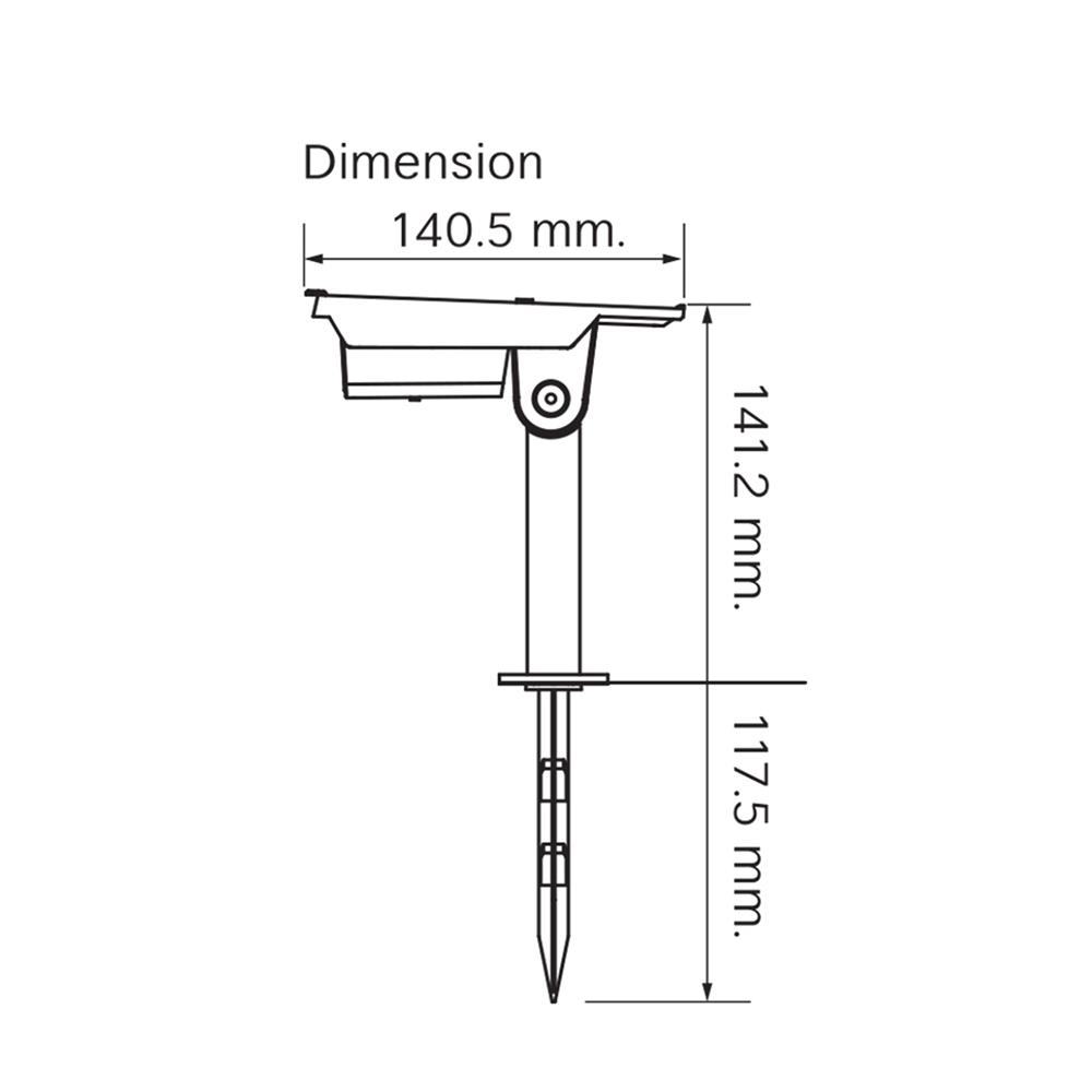 ไฟจัดสวน SOLAR SHINING S-GDN06B 30 วัตต์ WARM WHITE สีดำ